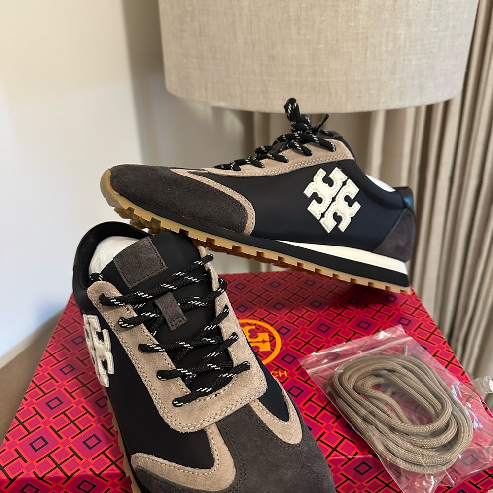Tory Burch Women’s Black and Tan Sneakers